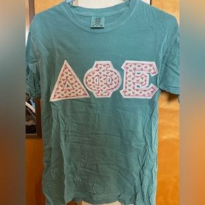 delta phi epsilon blue floral letters